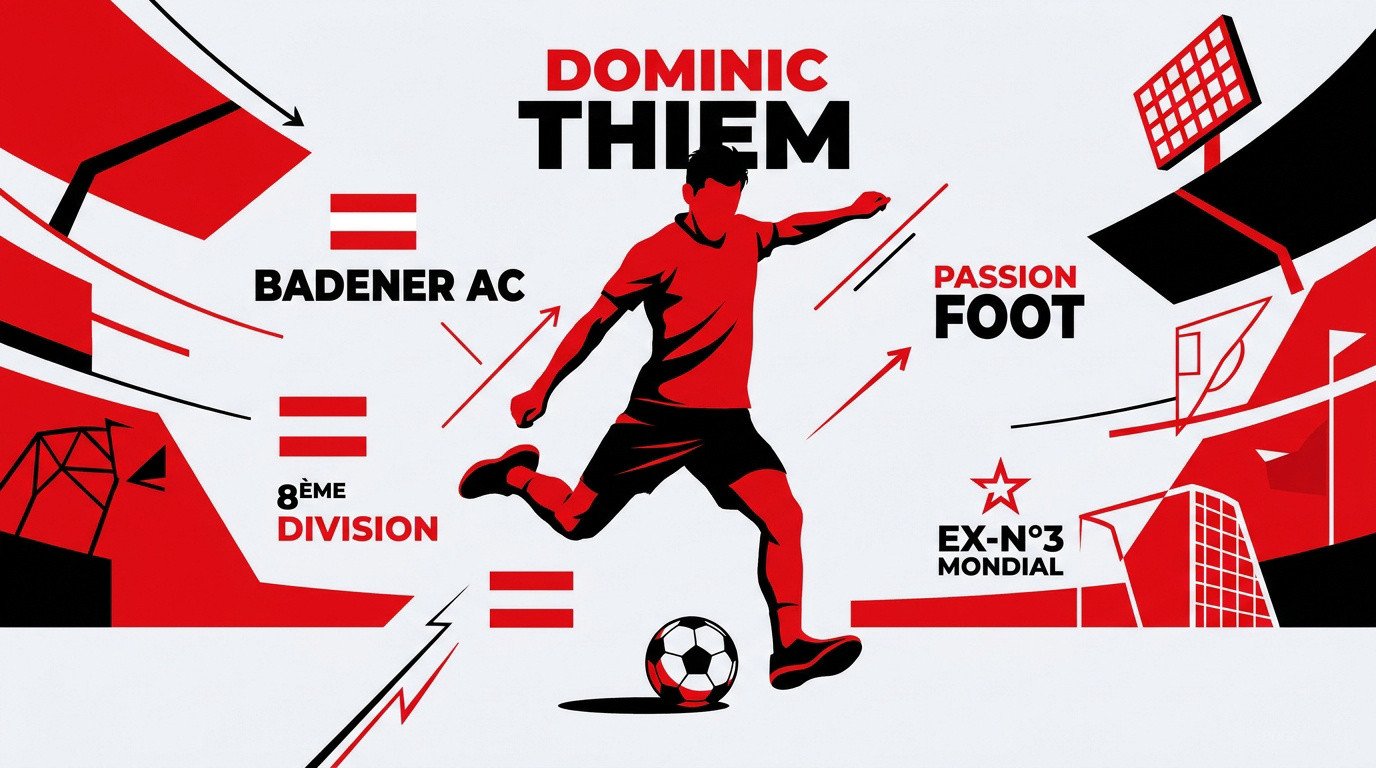 Dominic Thiem s'entraînant sur un terrain de football en Autriche