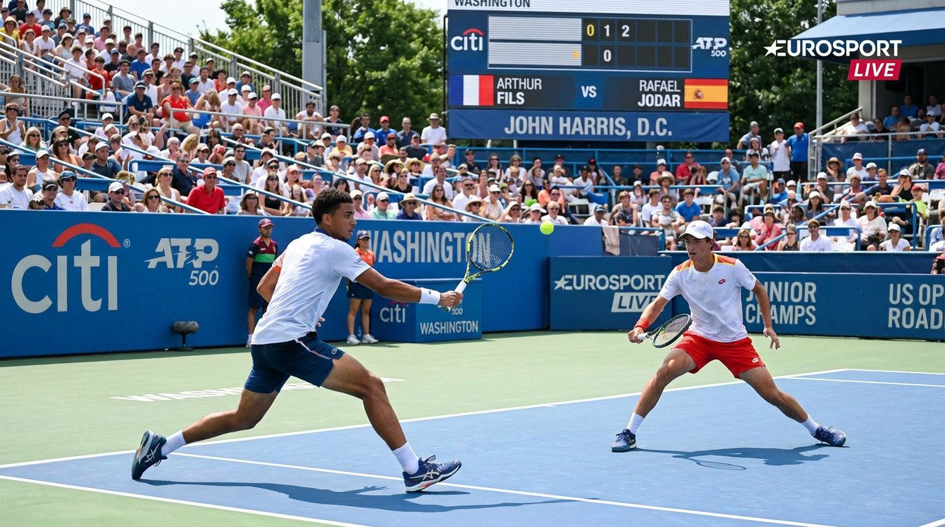 Duel entre Arthur Fils et Rafael Jodar au tournoi de Washington