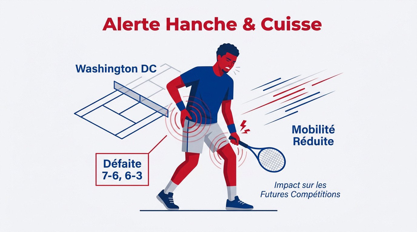 Arthur Fils blessé à la hanche à Washington contre Rafael Jodar
