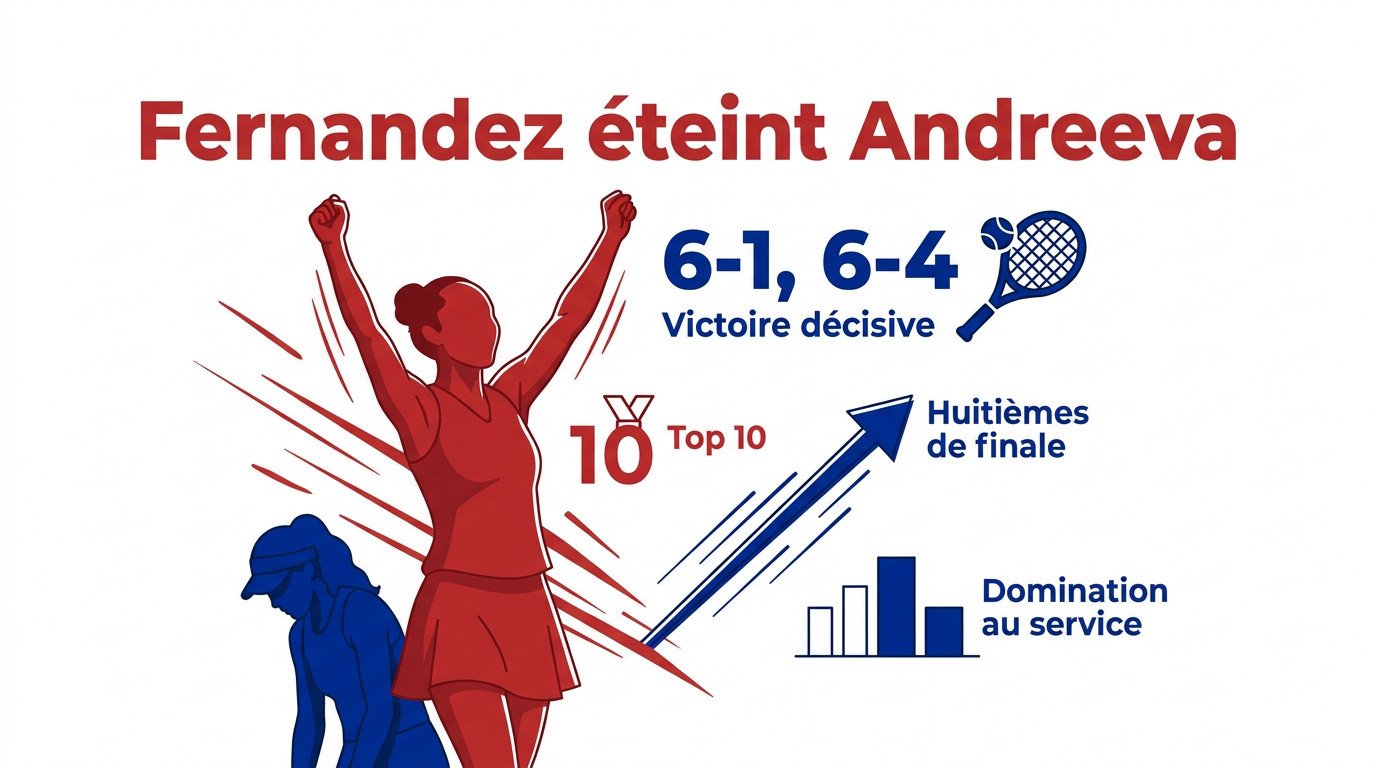 Leylah Fernandez célèbre sa victoire contre Mirra Andreeva au WTA 1000 de Toronto 2026