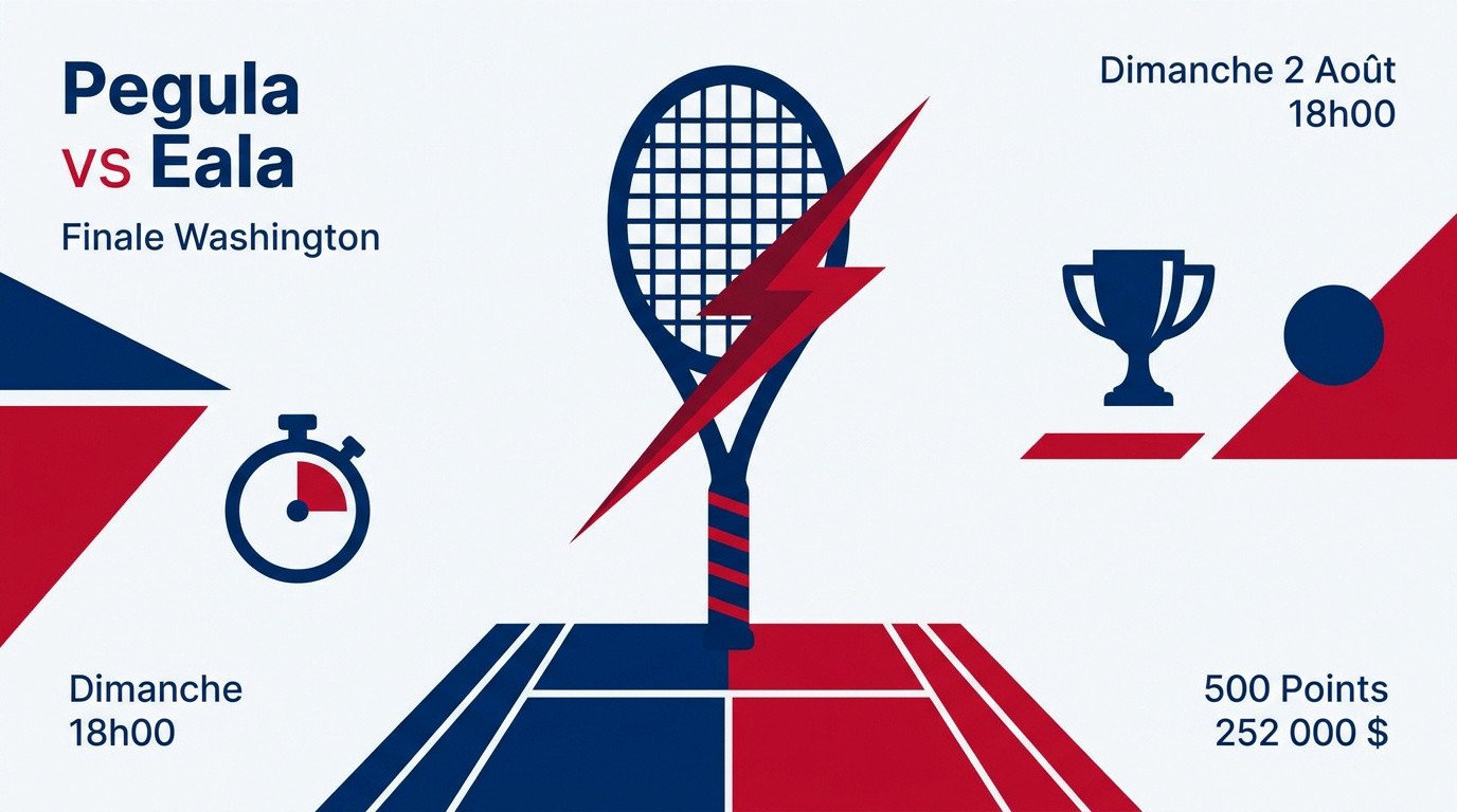 Affiche de la finale WTA 500 Washington entre Jessica Pegula et Alexandra Eala