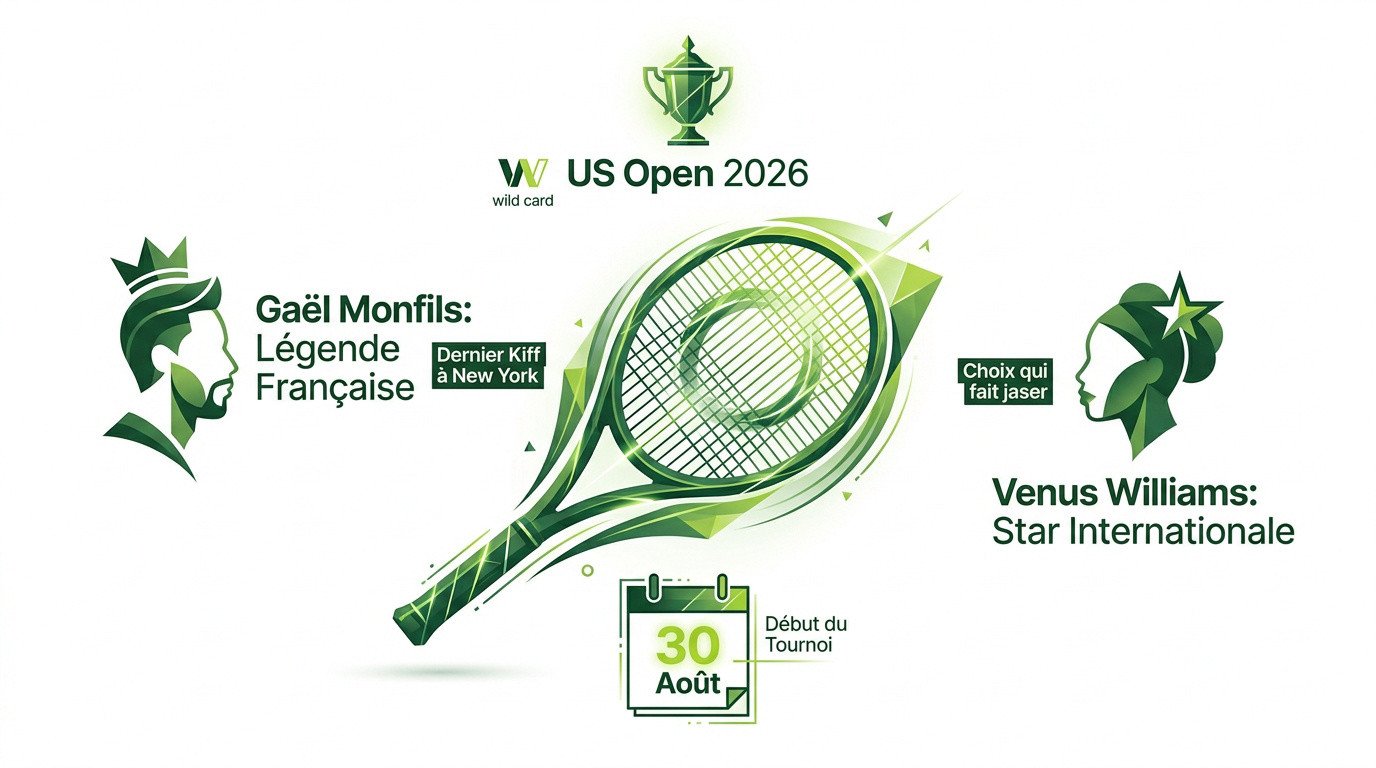 Gaël Monfils et Venus Williams sélectionnés pour les wild cards de l'US Open 2026