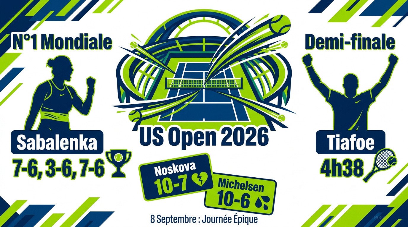 Ambiance électrique sur le court Arthur Ashe lors des quarts de finale de l'US Open 2026