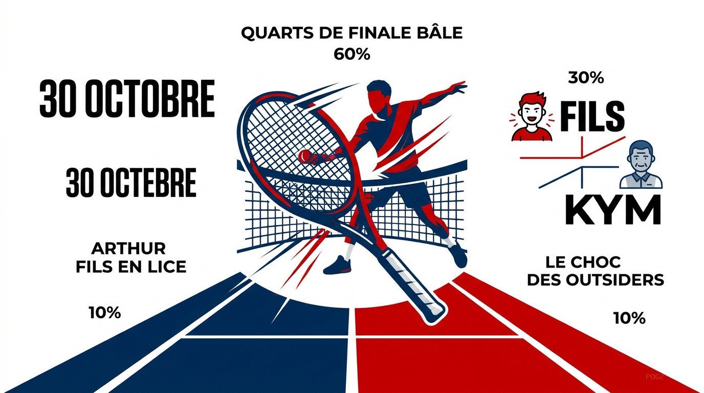 Infographie du programme des quarts de finale de l'ATP 500 de Bâle 2026