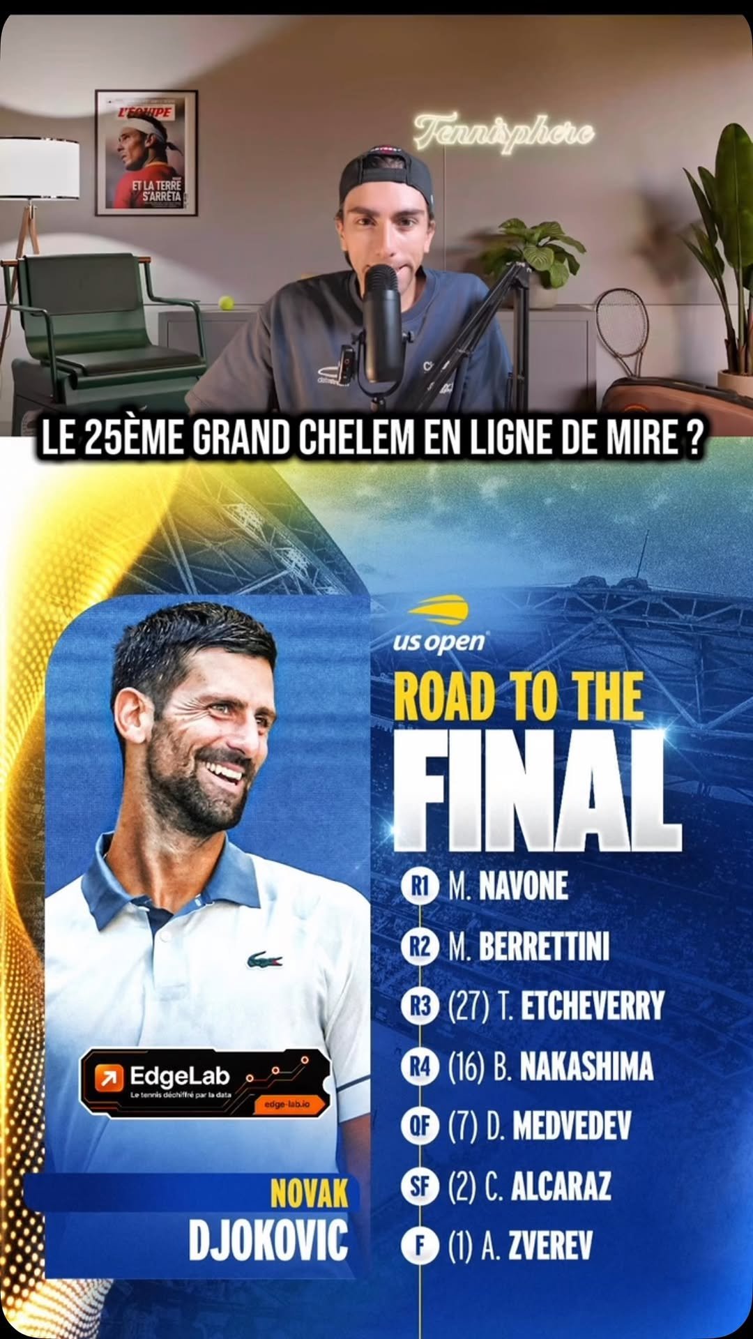 L’heure du 25ème Grand Chelem en carrière pour Novak Djokovic ? 👀