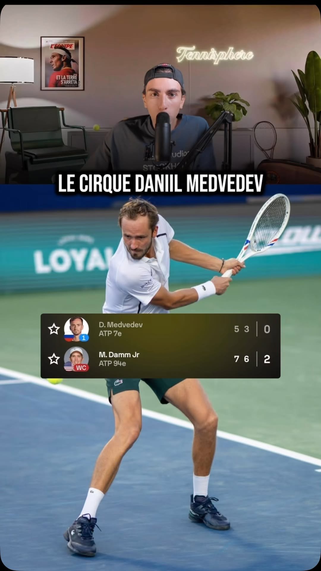 Daniil Medvedev (WC) s’incline dès son entrée en lice à Winston-Salem 🥶