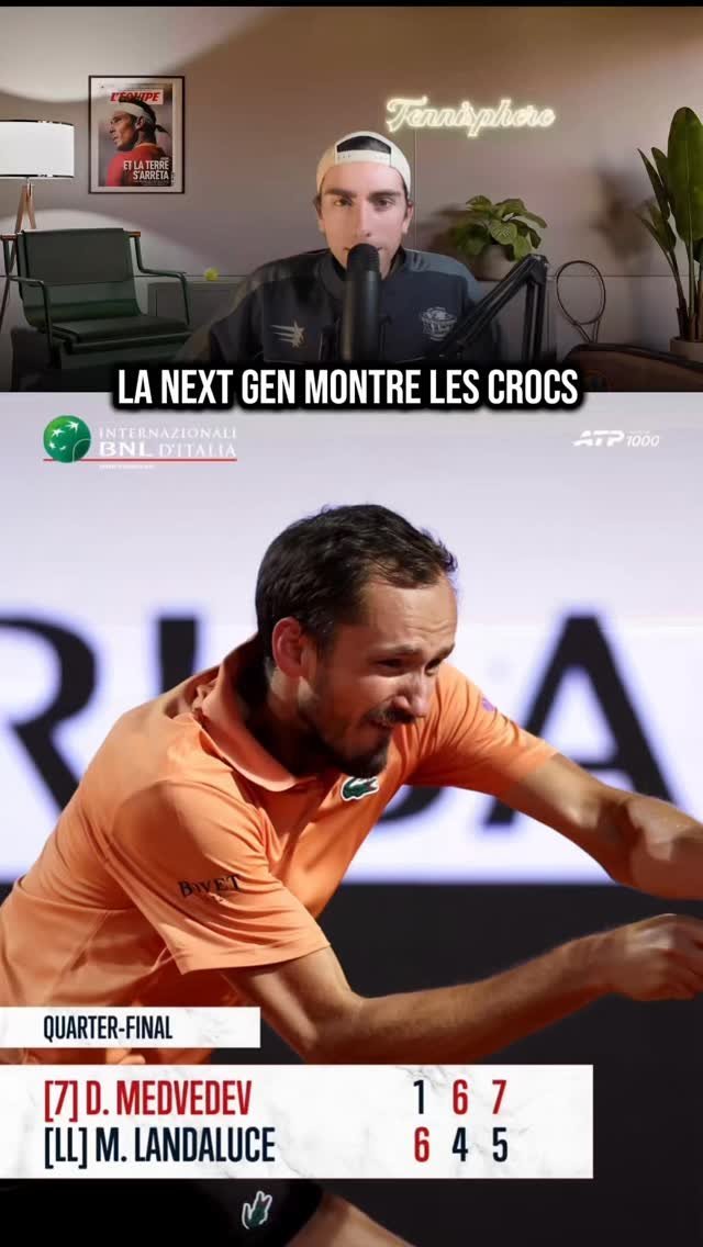 Daniil Medvedev sort du piège Martin Landaluce et se qualifie en demi-finale du Masters 1000 de Rome 😳