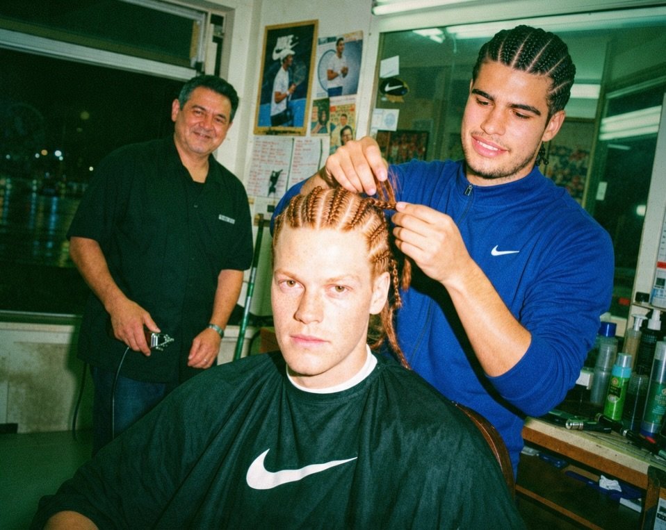 Fresh braids for the Big Apple 💈 @nike