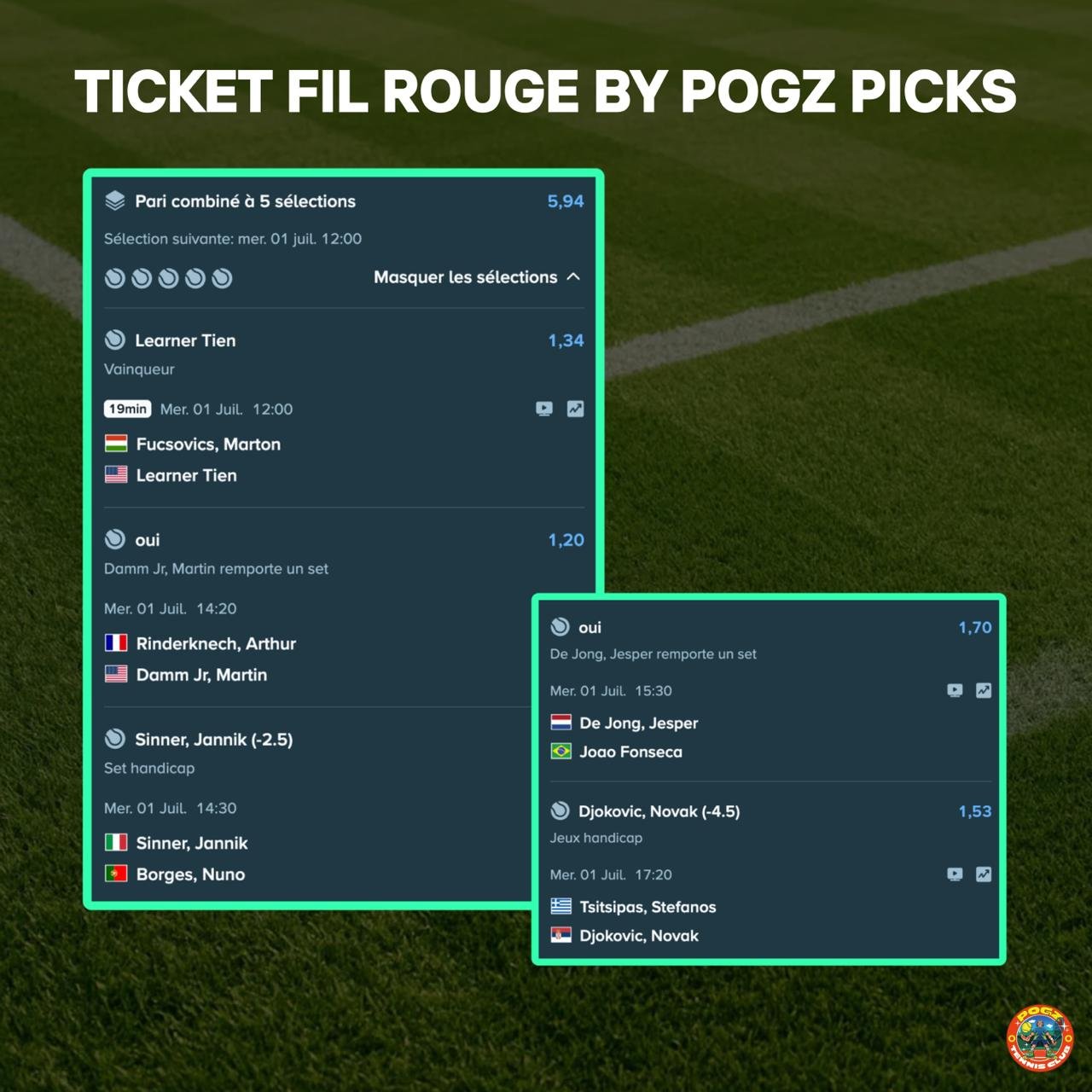🔽 TICKET FIL ROUGE 🔽