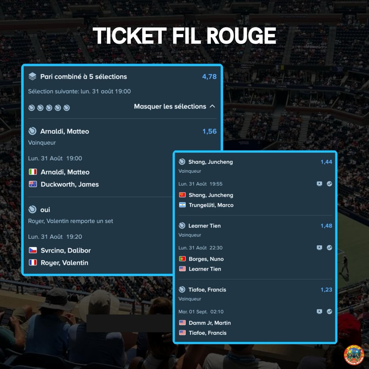 🔽 TICKET FIL ROUGE 🔽
