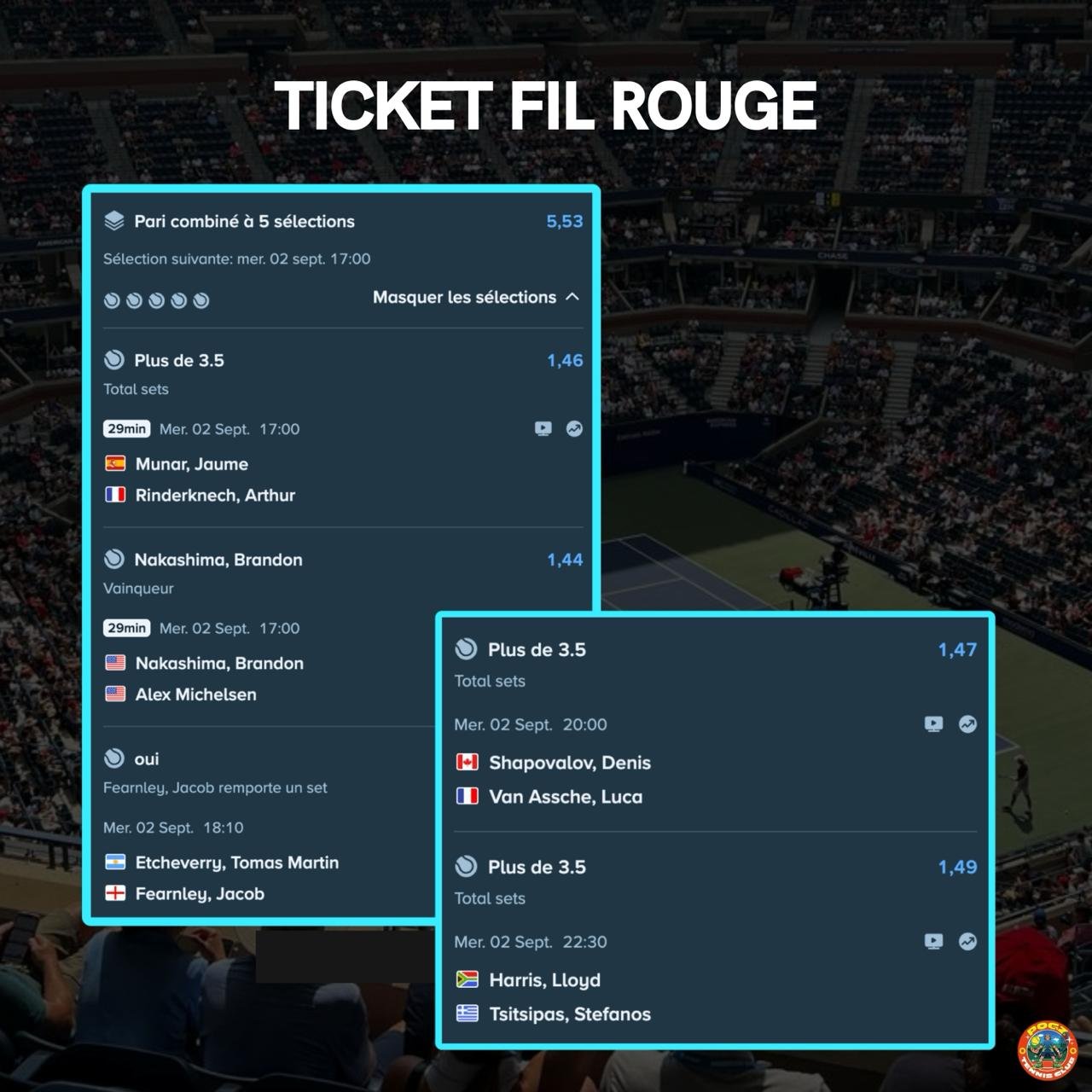 🔽 TICKET FIL ROUGE 🔽