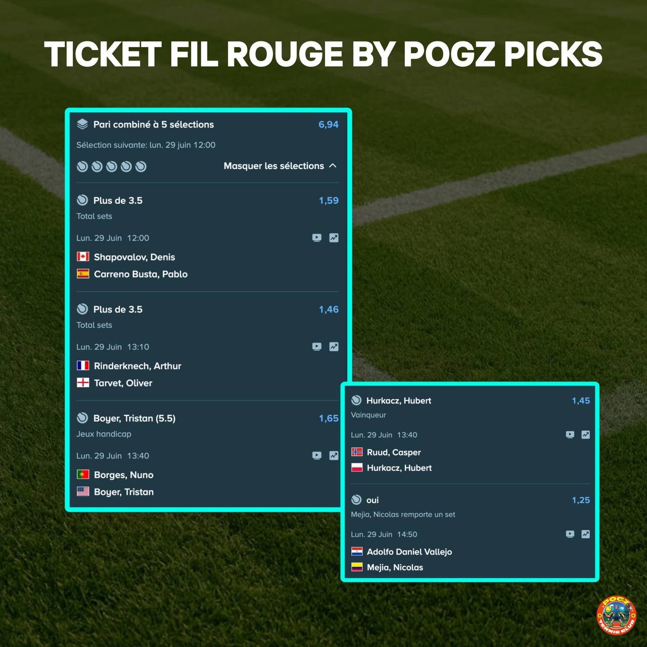 🔽 TICKET FIL ROUGE 🔽