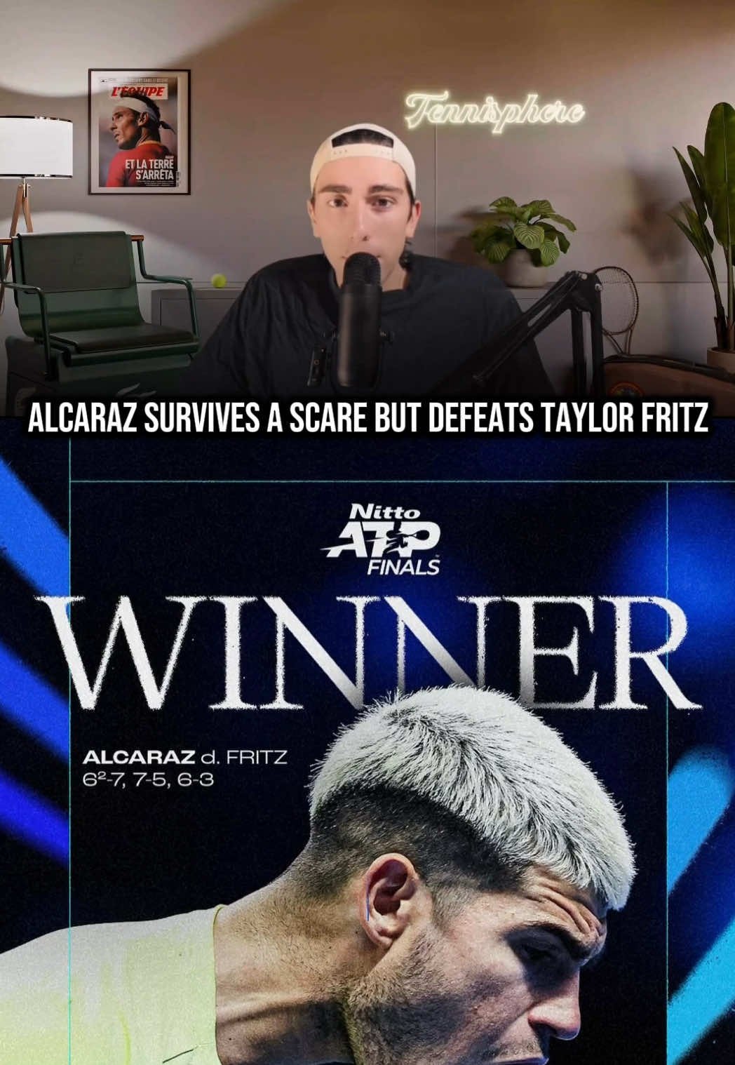 Carlos Alcaraz is now just one win away from reclaiming the world nº1 ranking 👀 #tennis #tennislove #tennislife #alcaraz #atpfinals